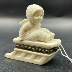 NIB Dept 56 Snowbabies HOLD ON TIGHT Hinged Box
